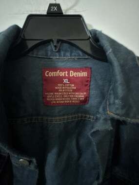 Comfort Denim Men's Blue Denim Trucker Jacket, Size XL
